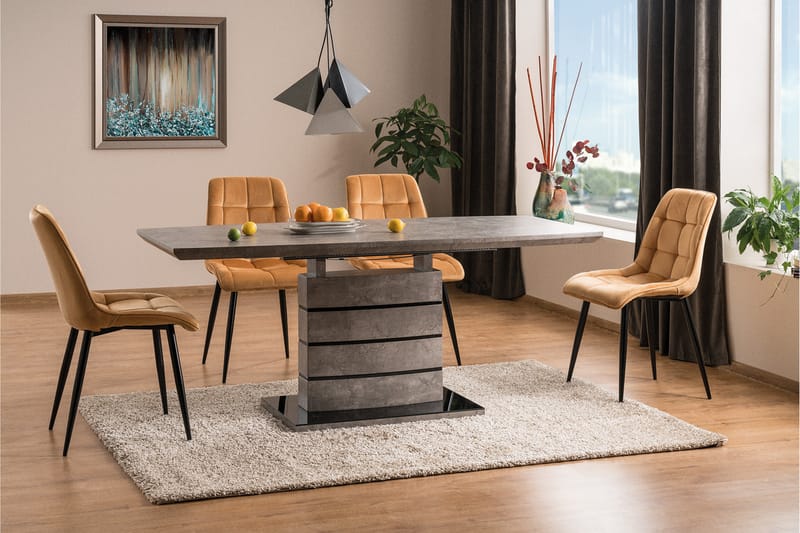 COOTER Matstol 4-pack Sammet/Gul - Möbler - Matplats - Matstol & köksstol