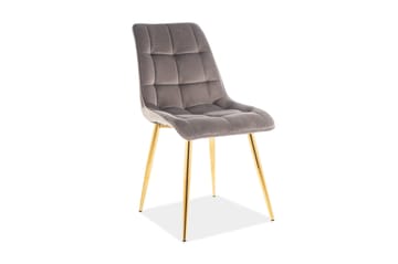 COOTER Matstol 4-pack Sammet/Grå