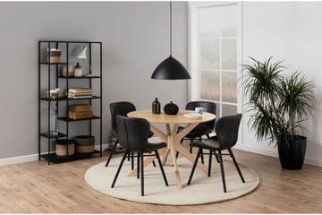 Copor Matstol i Konstläder med Träben - Svart - Möbler - Matplats - Matstol & köksstol