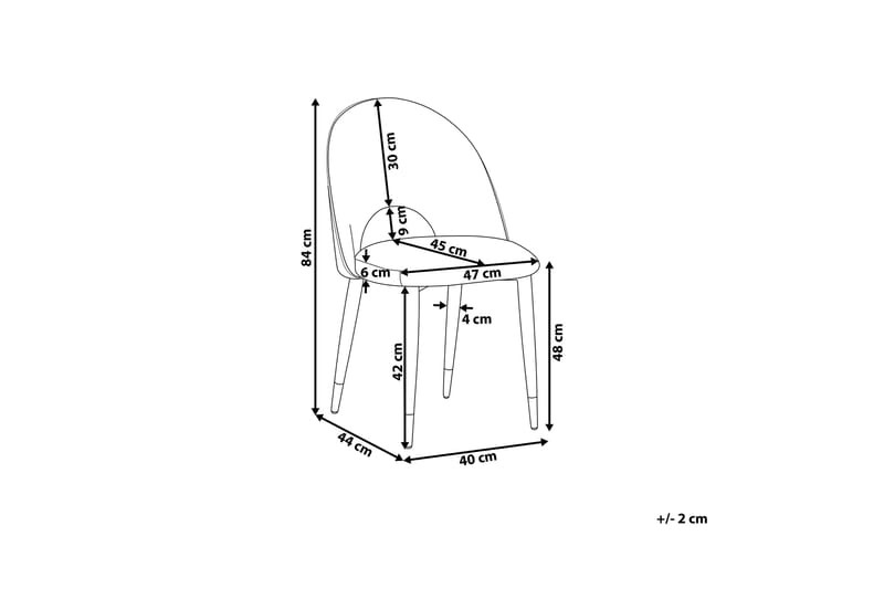 CORDES Sammetsstol 2-pack Blå - Möbler - Matplats - Matstol & köksstol