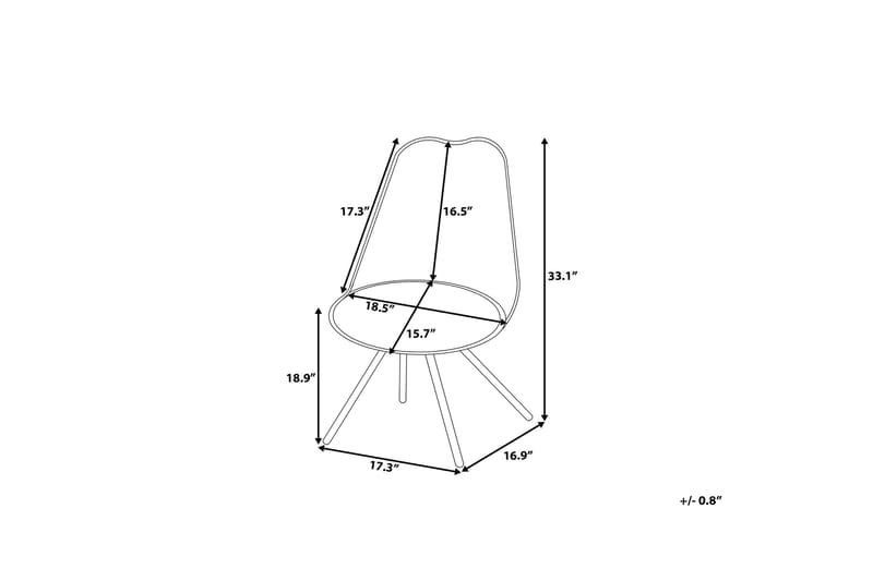 Dakota Ii Stol Set Om 2 St - Vit/brun - Möbler - Matplats - Matstol & köksstol