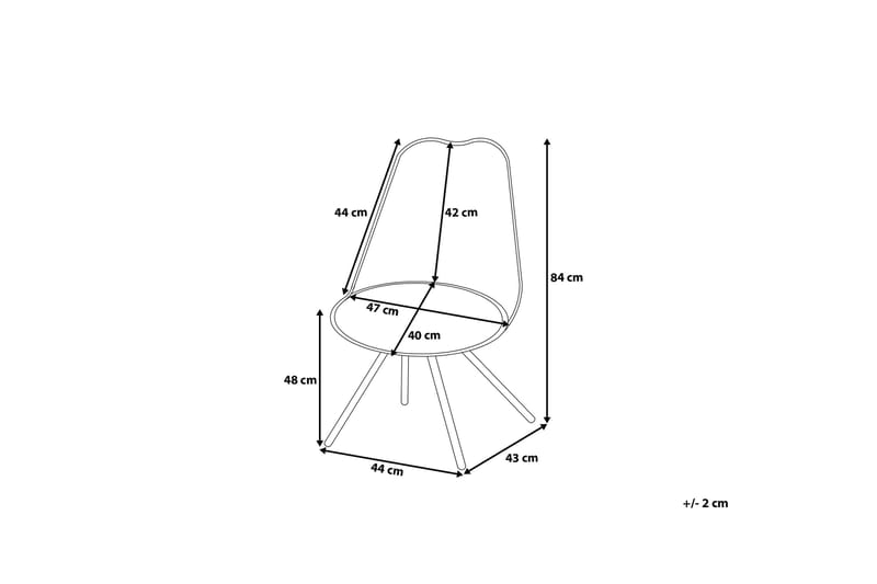 Dakota Stol Set Om 2 St - Vit - Möbler - Matplats - Matstol & köksstol