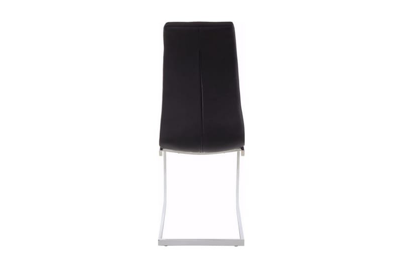 DAZEY Matstol Konstläder 4-pack Svart - Svart/Silver - Möbler - Matplats - Matstol & köksstol