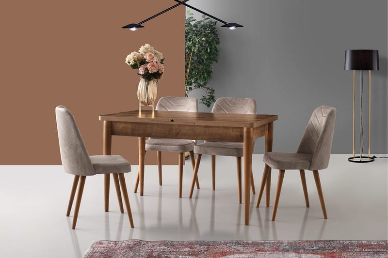 Denounce Matstol i Sammet - Beige - Möbler - Matplats - Matstol & köksstol