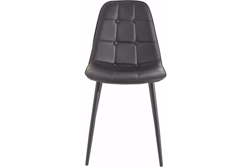 EDANA Köksstol Konstläder 2-pack Svart/Metall - Möbler - Matplats - Matstol & köksstol