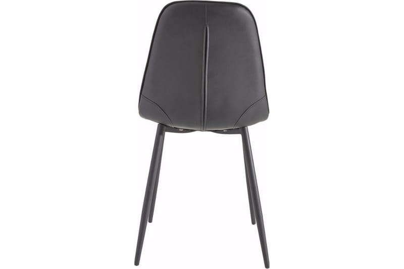 EDANA Köksstol Konstläder 2-pack Svart/Metall - Möbler - Matplats - Matstol & köksstol