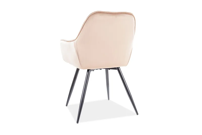 Eiber Karmstol - Sammet/Beige/Svart - Möbler - Matplats - Matstol & köksstol