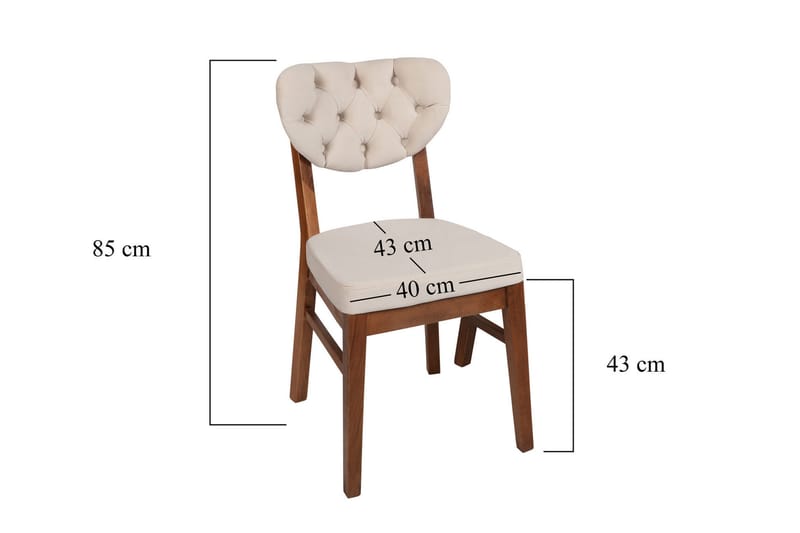 ERTONVINE Matstol Valnöt/Beige - Möbler - Matplats - Matstol & köksstol