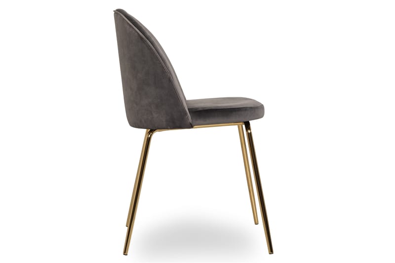 Felipe Matstol Sammet - Grå/Guld - Möbler - Matplats - Matstol & köksstol