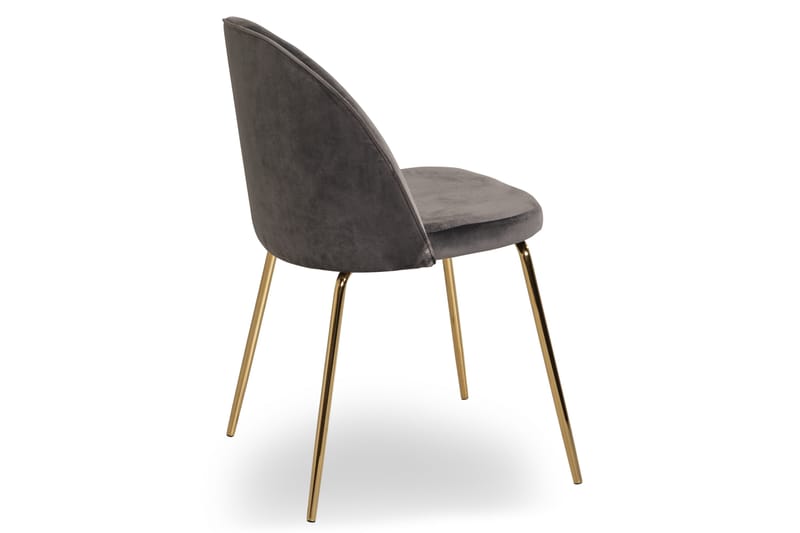 Felipe Matstol Sammet - Grå/Guld - Möbler - Matplats - Matstol & köksstol