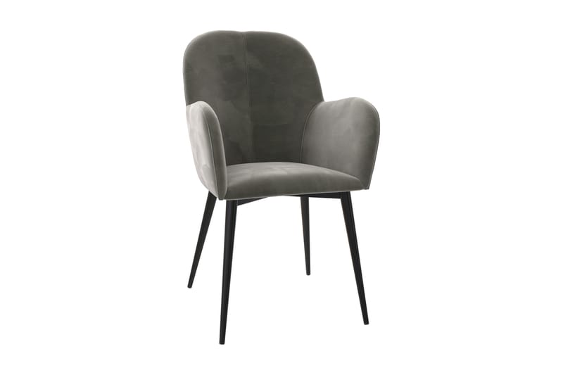 FITZ Karmstol Grå/Sammet - Dorel Home - Möbler - Matplats - Matstol & köksstol