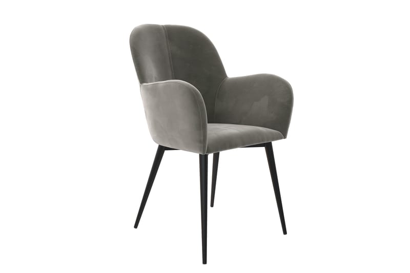 Fitz Karmstol Grå/Sammet - Dorel Home - Möbler - Matplats - Matstol & köksstol