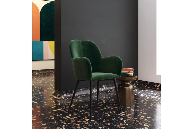 Fitz Karmstol Grön/Sammet - Dorel Home - Möbler - Matplats - Matstol & köksstol