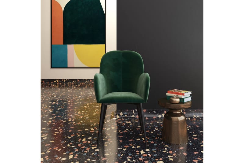 Fitz Karmstol Grön/Sammet - Dorel Home - Möbler - Matplats - Matstol & köksstol