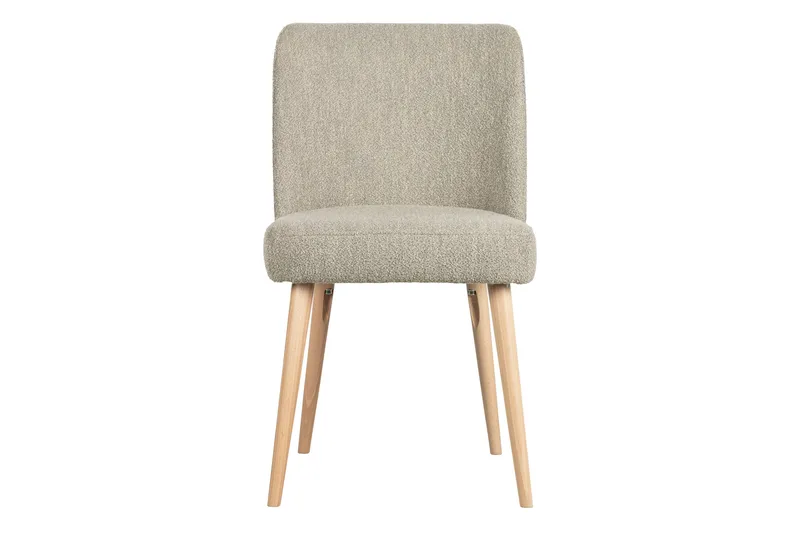 Forcea Matstol i Bouclé med Träben - Beige - Möbler - Matplats - Matstol & köksstol