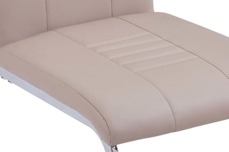 Fribärande matstolar 4 st cappuccino konstläder - Brun - Möbler - Matplats - Matstol & köksstol