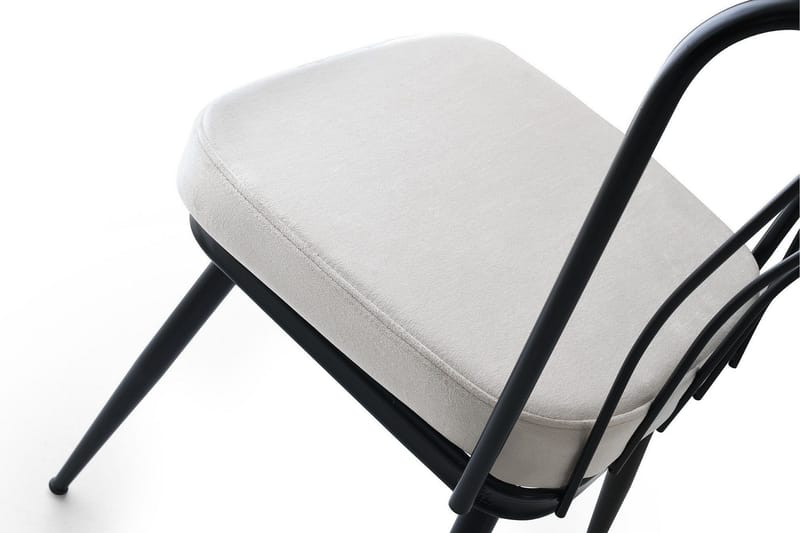 Geeknoll Matstol i Metall med Tygdetaljer - Benvit - Möbler - Matplats - Matstol & köksstol