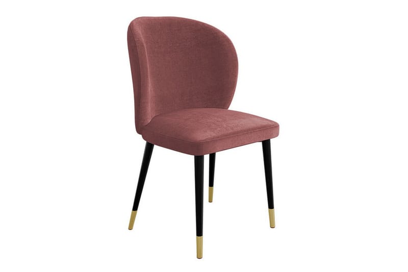 Glenarm Matstol i Sammet med Metallfinish, Gammalrosa