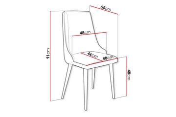 Glenarm Matstol i Sammet med Metallfinish - Krämvit - Möbler - Matplats - Matstol & köksstol
