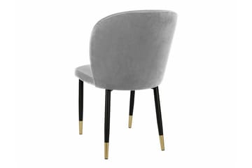 Glenarm Matstol i Sammet med Metallfinish - Ljusgrå - Möbler - Matplats - Matstol & köksstol