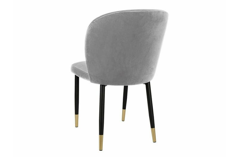 Glenarm Matstol i Sammet med Metallfinish - Ljusgrå - Möbler - Matplats - Matstol & köksstol