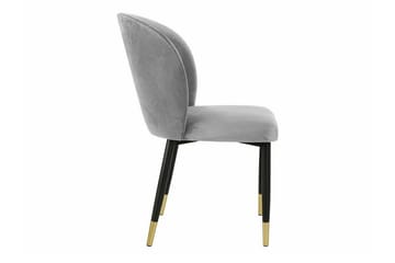 Glenarm Matstol i Sammet med Metallfinish - Ljusgrå - Möbler - Matplats - Matstol & köksstol