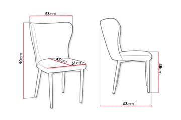 Glenarm Matstol i Sammet med Metallfinish - Smaragdgrön - Möbler - Matplats - Matstol & köksstol