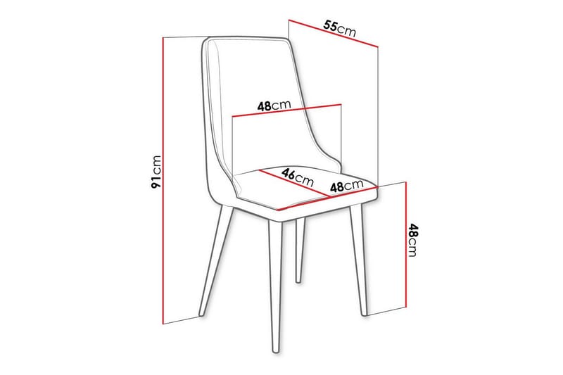 Glenarm Matstol i Sammet med Metallfinish - Svart - Möbler - Matplats - Matstol & köksstol