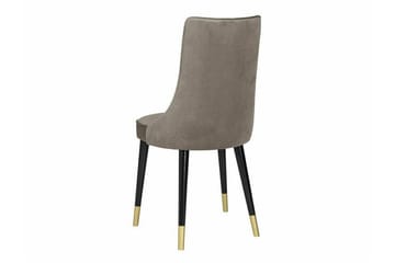 Glenarm Matstol i Sammet med Träben - Taupe - Möbler - Matplats - Matstol & köksstol