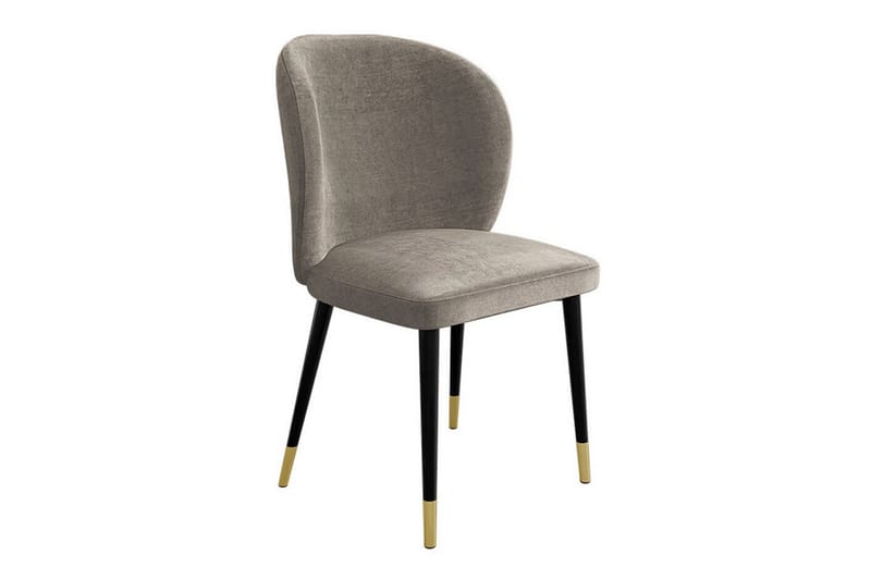 Glenarm Matstol i Tyg med Metallben, Taupe