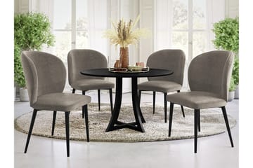 Glenarm Matstol i Tyg med Metallben - Taupe - Möbler - Matplats - Matstol & köksstol