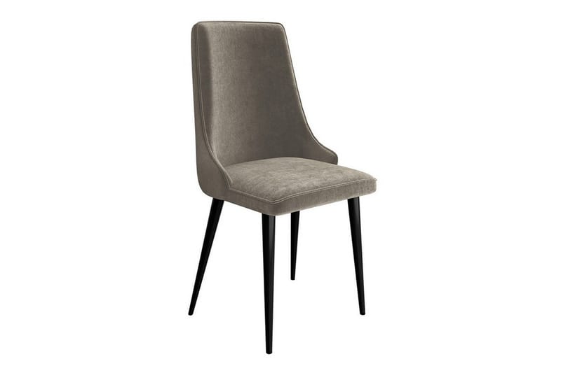 Glenarm Matstol i Tyg med Metallben, Taupe