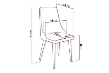 Glenarm Matstol i Tyg med Metallben - Taupe - Möbler - Matplats - Matstol & köksstol