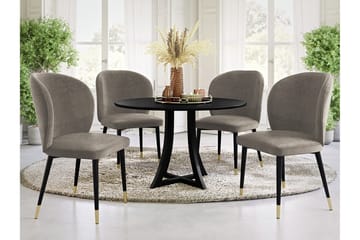Glenarm Matstol i Tyg med Metallben - Taupe - Möbler - Matplats - Matstol & köksstol