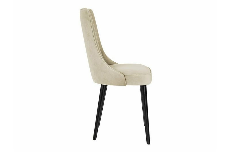 Glenarm Matstol i Tyg med Träben - Beige|Svart - Möbler - Matplats - Matstol & köksstol