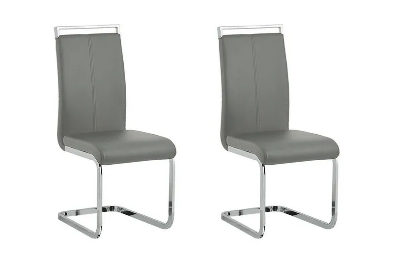 Greedin Matstol 2-pack - Konstläder/Grå - Möbler - Matplats - Matstol & köksstol