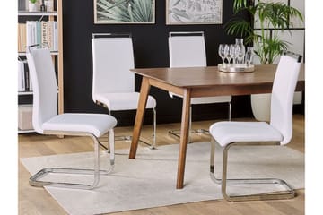 Greedin Matstol i Konstläder med Metallstativ - Vit - Möbler - Matplats - Matstol & köksstol