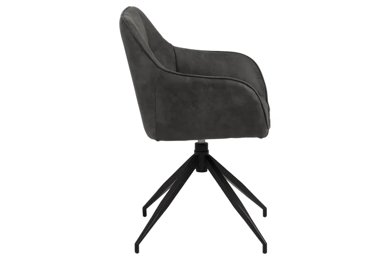 Harford Karmstol Spindelben - Mörkgrå/Matt Svart - Möbler - Matplats - Matstol & köksstol