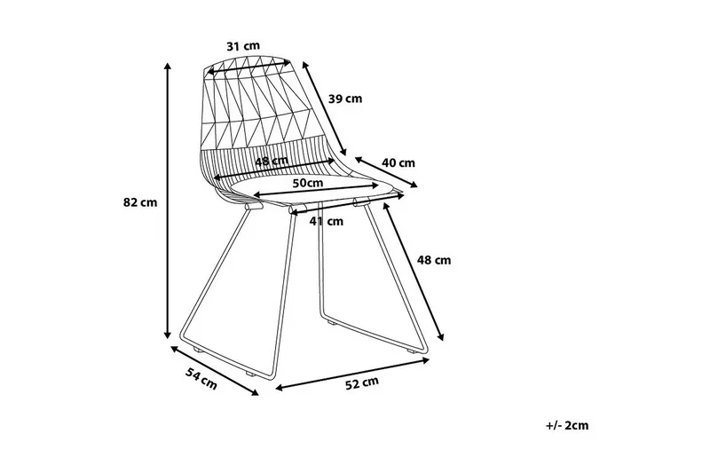 Harlan Stol Set Om 2 St - Guld - Möbler - Matplats - Matstol & köksstol