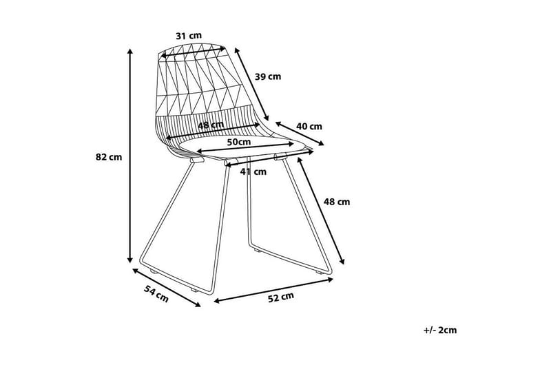 Harlan Stol Set Om 2 St - Guld - Möbler - Matplats - Matstol & köksstol