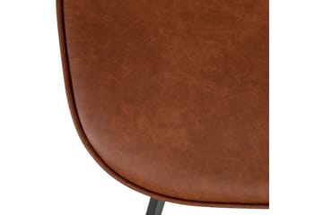 Helena Matstol i Konstläder med Metallben - Cognac - Möbler - Matplats - Matstol & köksstol