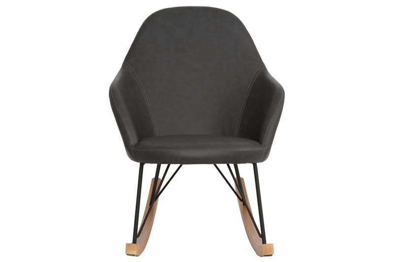 Hetton Gungstol Konstläder - Grå - Möbler - Vardagsrum - Stolar & sittmöbler - Snurrstolar & gungstolar