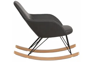 Hetton Gungstol Konstläder - Grå - Möbler - Vardagsrum - Stolar & sittmöbler - Snurrstolar & gungstolar