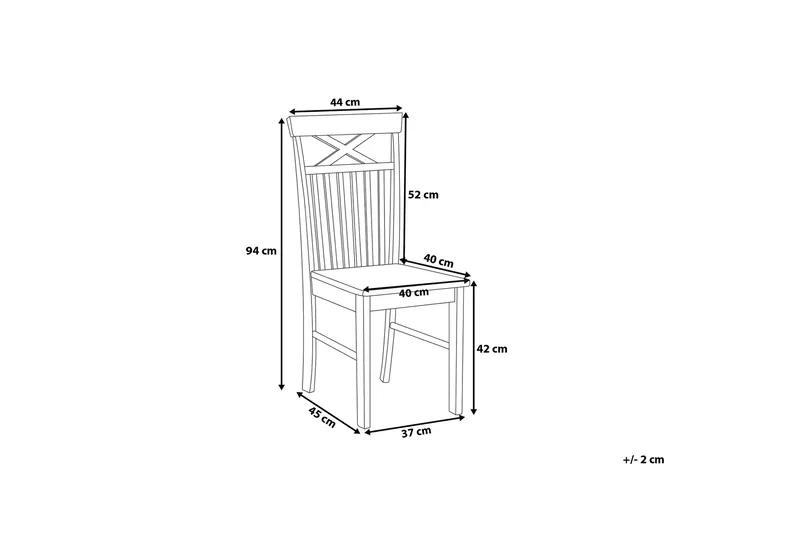 Houston Stol Set Om 2 St - Trä/Natur - Möbler - Matplats - Matstol & köksstol
