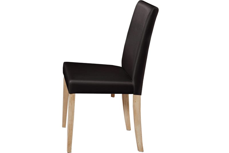 ILIA Matstol Konstläder 2-pack Svart/Ljus Trä - Möbler - Matplats - Matstol & köksstol