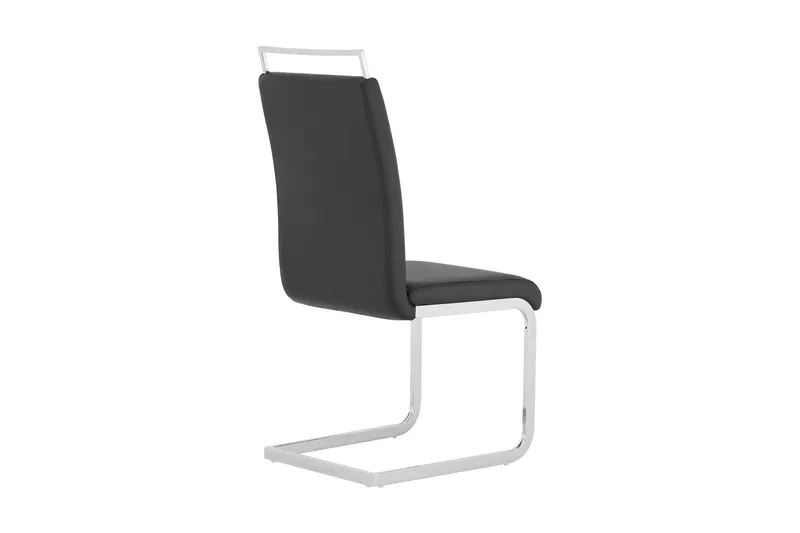 Isoda Matstol & Köksstol i Konstläder med Kromben - Svart - Möbler - Matplats - Matstol & köksstol