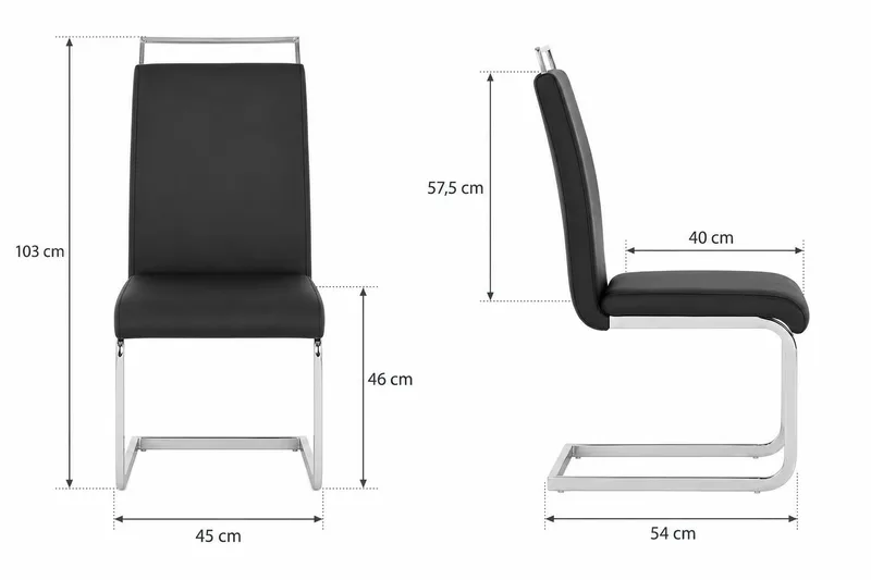 Isoda Matstol Konstläder - Svart - Möbler - Matplats - Matstol & köksstol