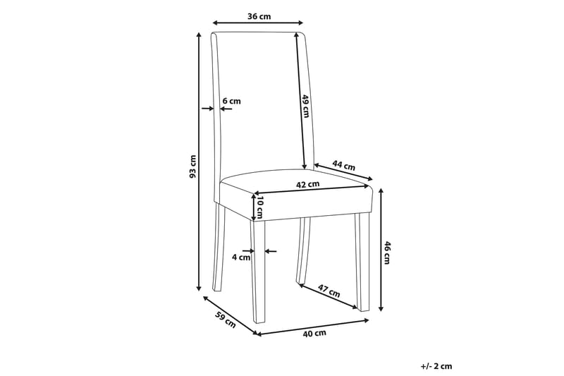 JANDL Stol 2-Pack Konstläder Vit - Möbler - Matplats - Matstol & köksstol