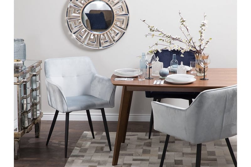 Jasmin Stol Set Om 2 St - Grå - Möbler - Matplats - Matstol & köksstol