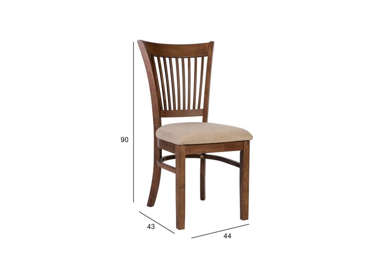 Joy Matstol i Tyg med Träben - Beige - Möbler - Matplats - Matstol & köksstol